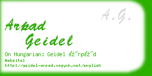 arpad geidel business card